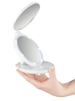 Macom Specchio Doppio Pocket Pieghevole Led 7X Mini
