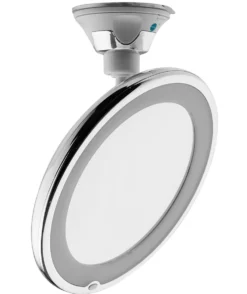 Macom Specchio Ingrand.10X Ventosa C/Led Solar Diam.18Cm.