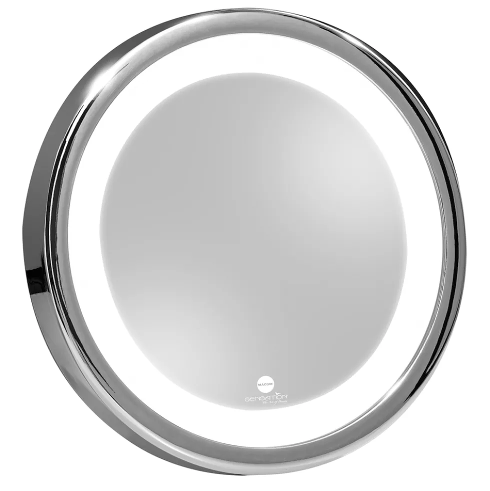 Macom Specchio Ingrand.7X Ventosa C/Ledsolar Diam.18Cm.
