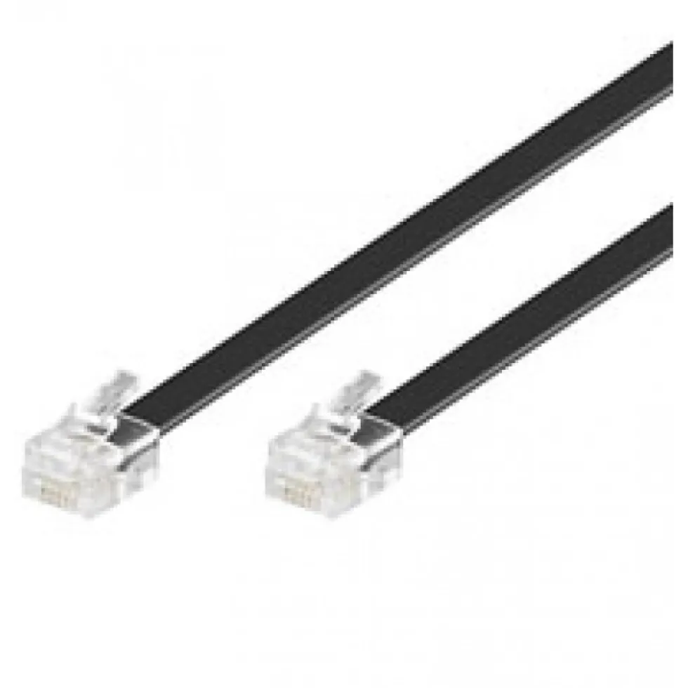 MANHATTAN CAVO TELEFONICO RJ11 MODULARE 2MT PER MODEM/TEL NERO RETAIL