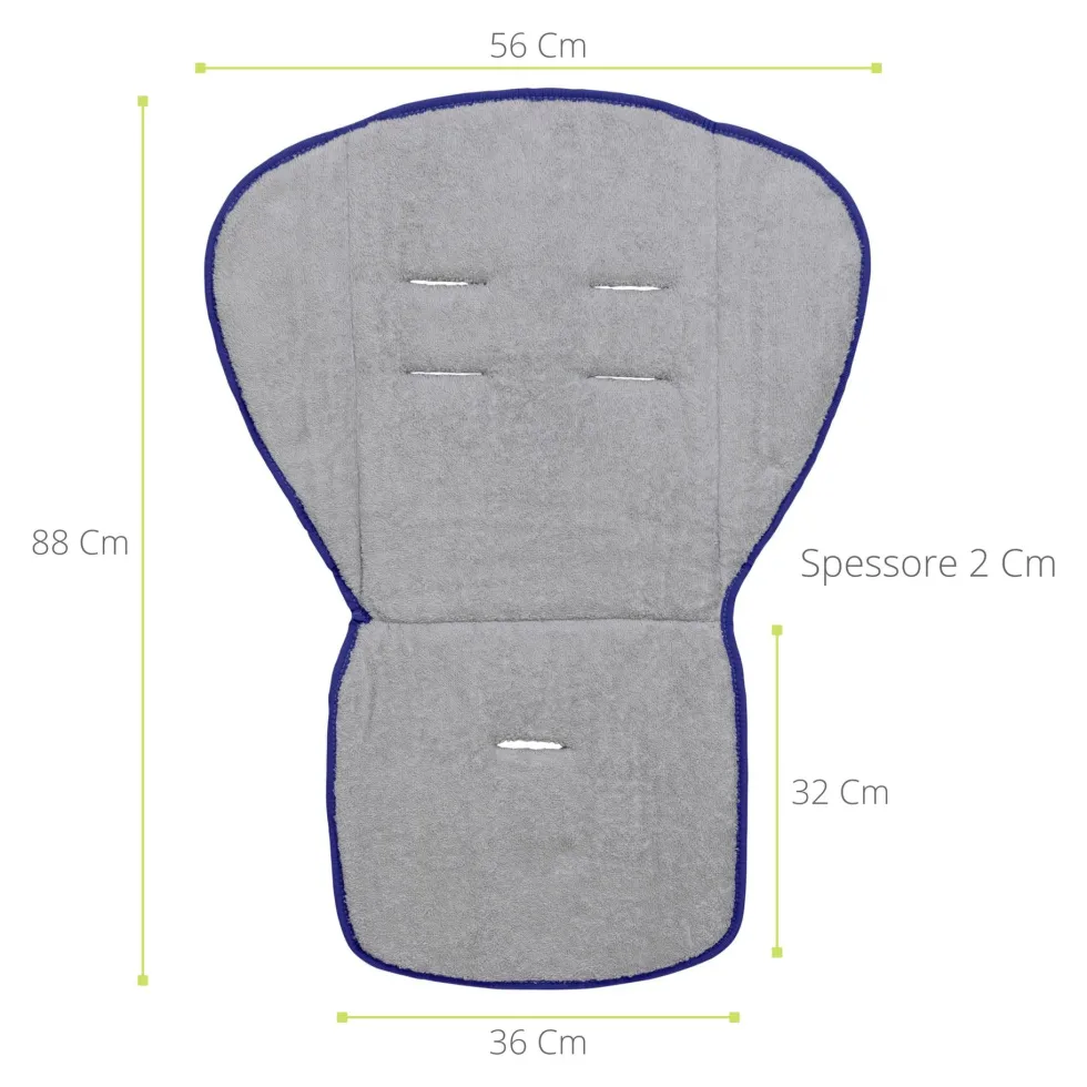 Materassino passeggino Baby Idea 3093B Grigio e Blu