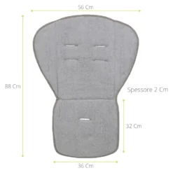 Materassino passeggino Baby Idea 3093G Grigio