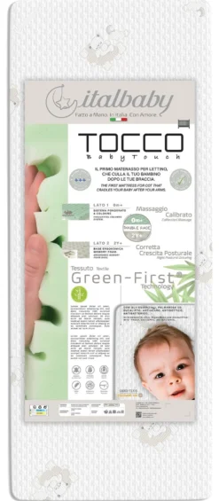 Materasso lettino Italbaby 010 2610 TOCCO evolutivo anallergico Memory