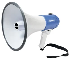 Megafono Karma GT 1227LI 25W con sirena e fischietto White e Blue