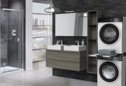 Meliconi Kit Colonna Torre Dark L60 C/Ripiano In Legno