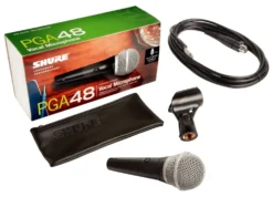 Microfono a filo Shure PGA48 PG ALTA Qtr Black e Silver