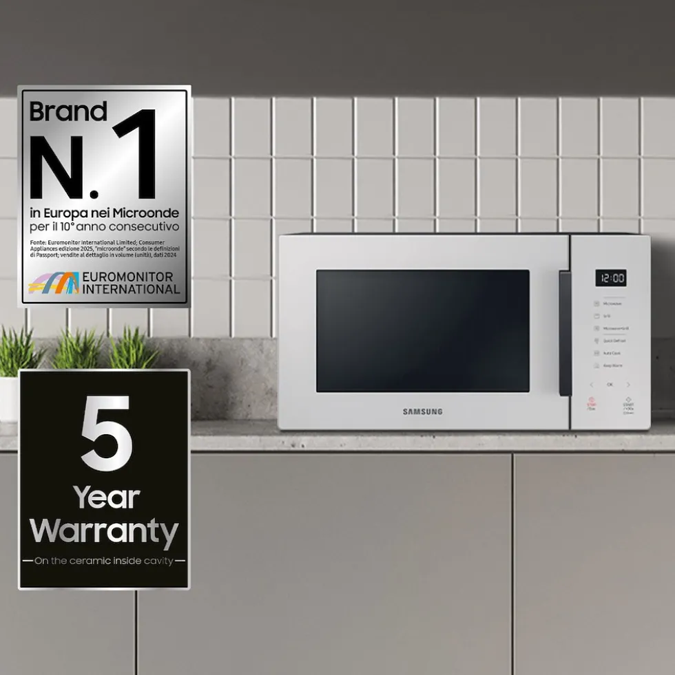 Microonde combinato Samsung MG23T5018GE/ET con Grill e vaporiera
