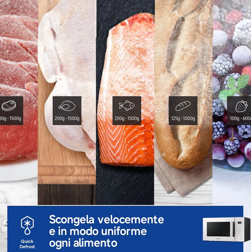 Microonde combinato Samsung MG23T5018GE/ET con Grill e vaporiera