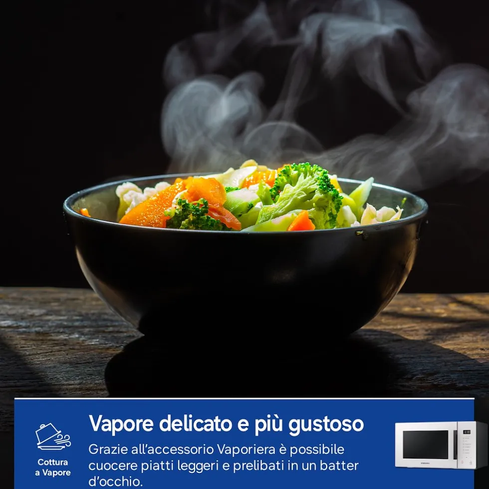 Microonde combinato Samsung MG23T5018GE/ET con Grill e vaporiera