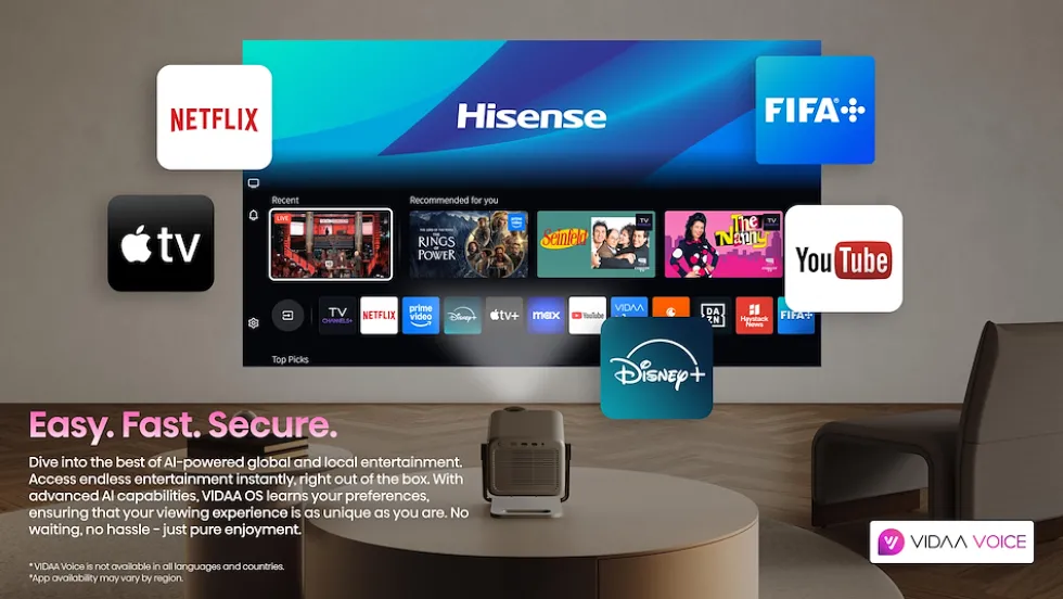 Mini proiettore Hisense M2 PRO Laser 4K UHD HDR10-HLG DOLBY VISION 1300 ANSI