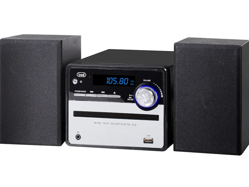Mini stereo Hi-Fi Trevi HCX10F6 con Bluetooth, CD e USB