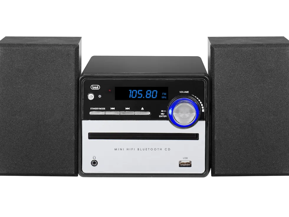 Mini stereo Hi-Fi Trevi HCX10F6 con Bluetooth, CD e USB