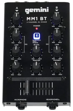 Mixer disc jockey Gemini DJ SERIES MM1 BT Black