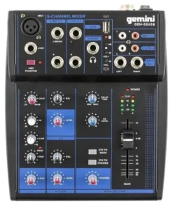 Mixer disc jockey Gemini GEM 05USB PROFESSIONAL Black