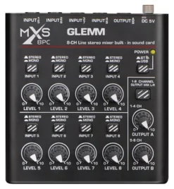 Mixer disc jockey Glemm MXS 8PC Black