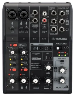 Mixer disc jockey Yamaha CAG06MK2B AG SERIES Black