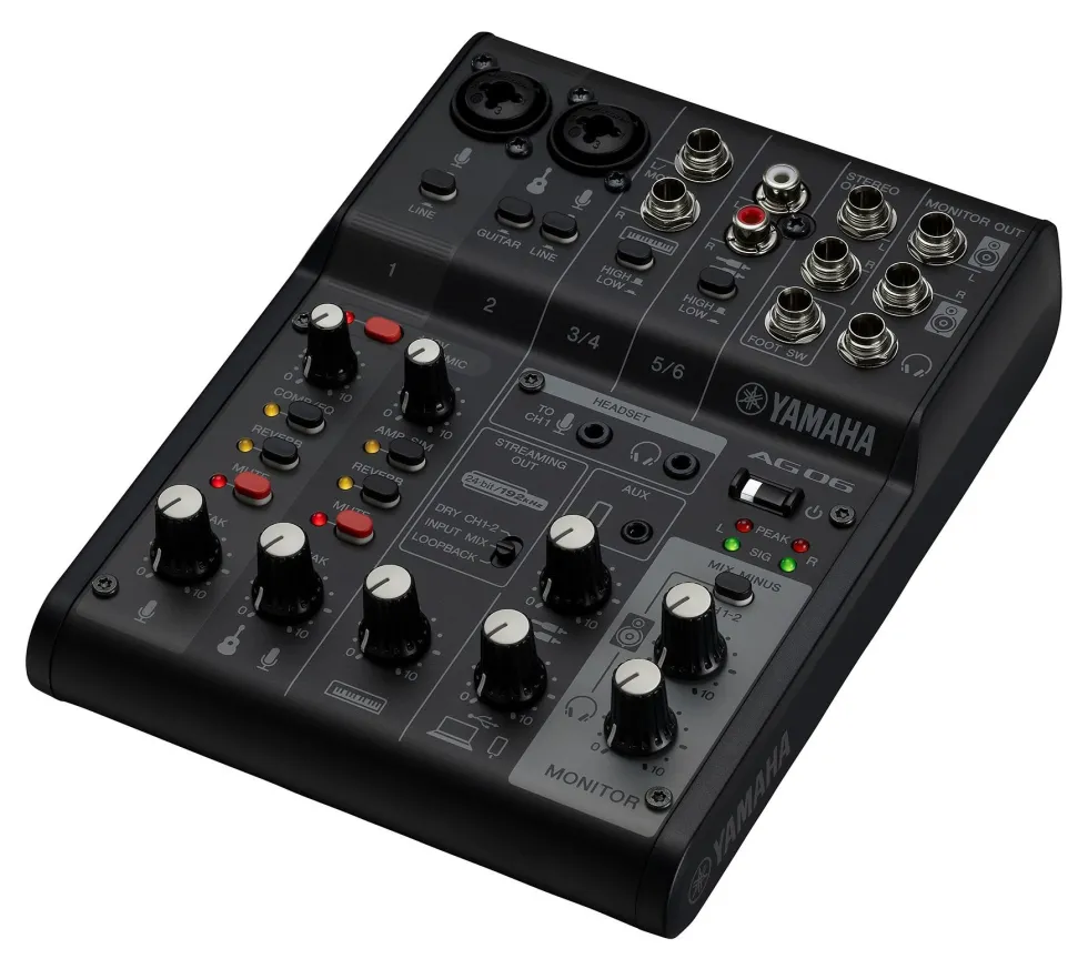 Mixer disc jockey Yamaha CAG06MK2B AG SERIES Black