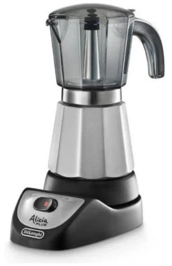 Moka elettrica De Longhi 0132037005 ALICIA Emk 4 Gray e Black