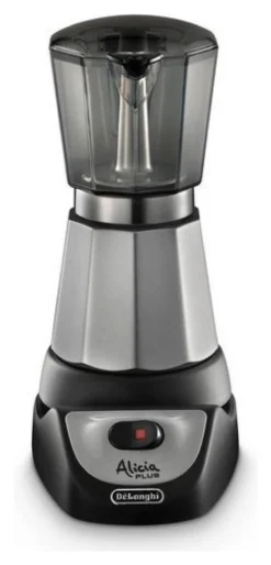 Moka elettrica De Longhi 0132037005 ALICIA Emk 4 Gray e Black