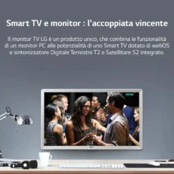 Monitor TV LG 24TQ510S LED HD Ready Smart TV WiFi