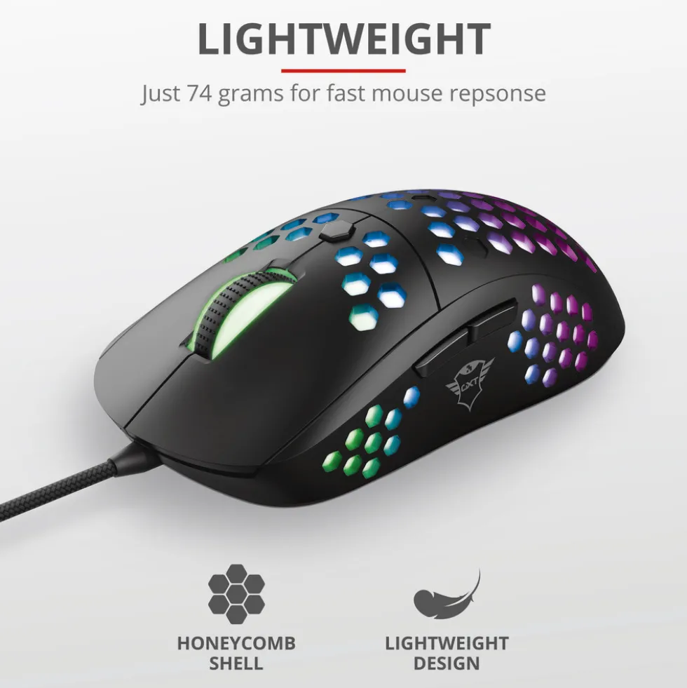 Mouse gaming Trust GXT 960 Graphin leggero RGB
