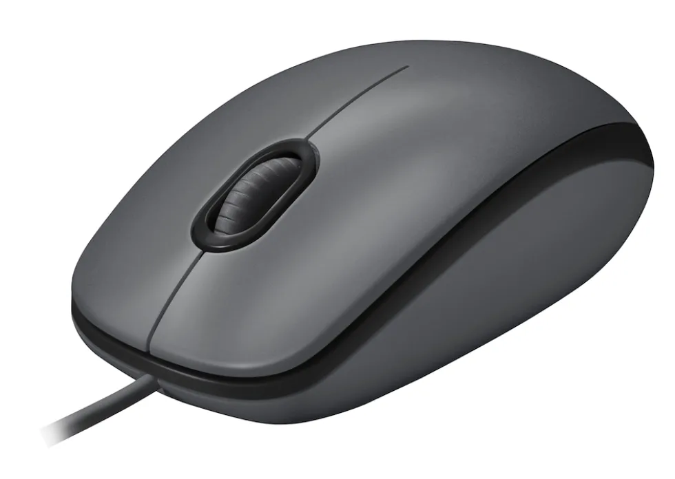 Mouse Logitech M100 con cavo USB e design ambidestro