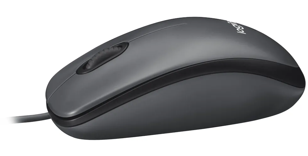 Mouse Logitech M100 con cavo USB e design ambidestro