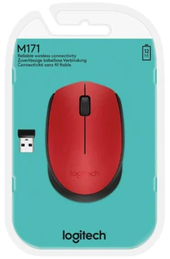 Mouse Logitech 910 004641 M SERIES M171 Black e Red