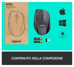 Mouse Logitech 910 001949 M SERIES M705 Marathon Black e Gray