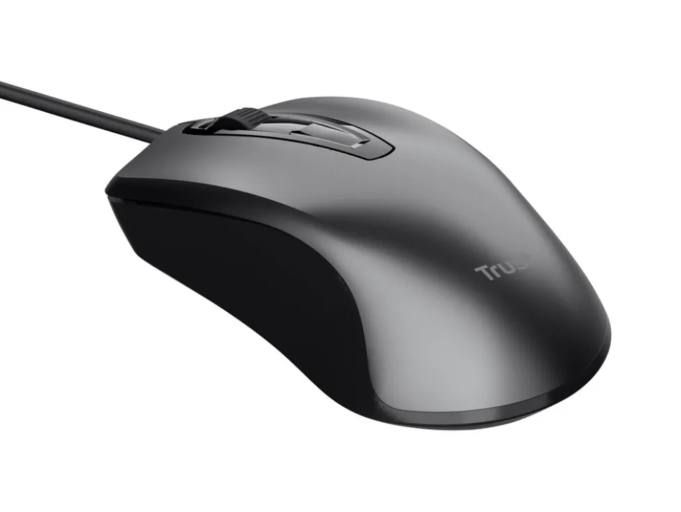 Mouse ottico TRUST Carve USB, 3 pulsanti, 1200 DPI