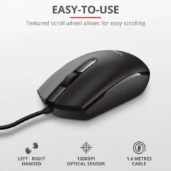 Mouse Trust Basi 24271 ottico ergonomico