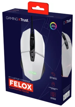 Mouse Trust 25066 GXT 109W Felox Wired White
