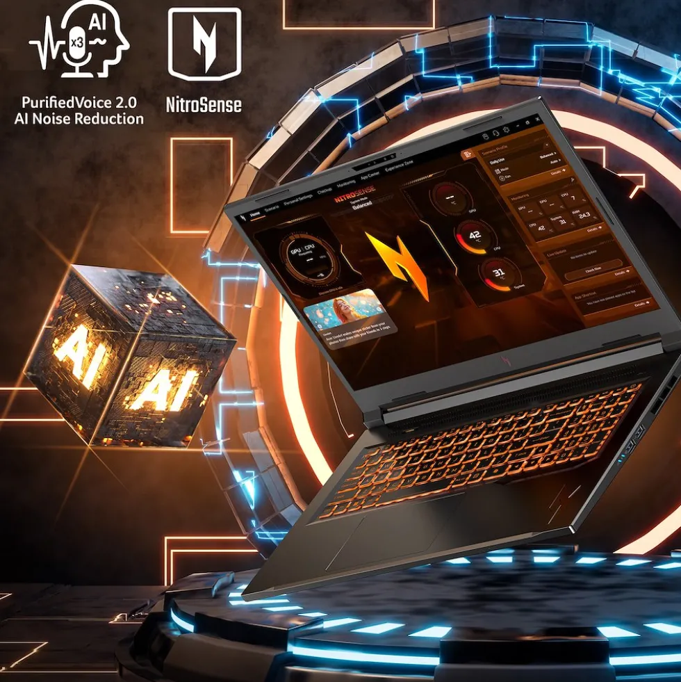 Notebook gaming Acer Nitro V 17 AI ANV17-41-R5XB con RTX 5060 e 32GB RAM