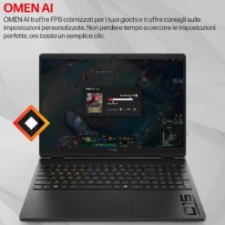 Notebook gaming HP Omen 15 con NVIDIA GeForce RTX 5060