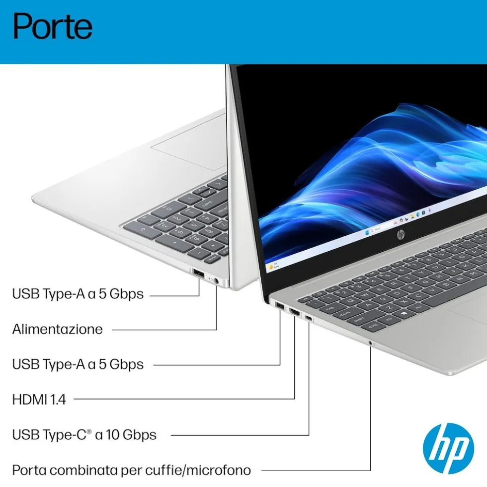 Notebook HP Laptop AI 15-fd2026nlx con Intel Core Ultra 5