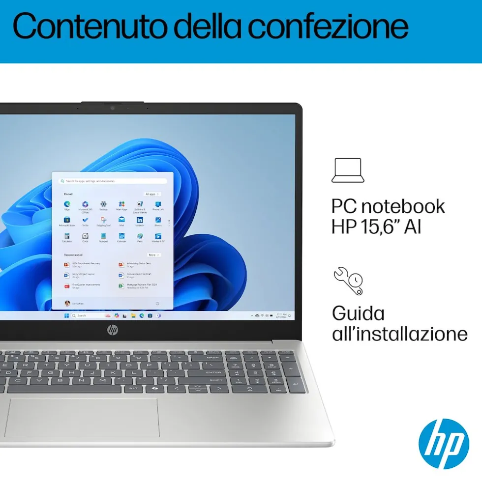 Notebook HP Laptop AI 15-fd2026nlx con Intel Core Ultra 5