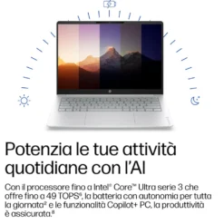Notebook HP OmniBook 3 16-bu0010nlx con Intel Core 3 e display 2K