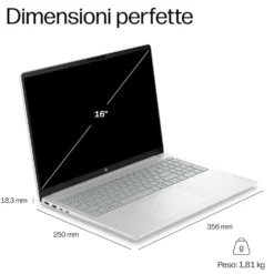 Notebook HP OmniBook 3 16-bu0010nlx con Intel Core 3 e display 2K
