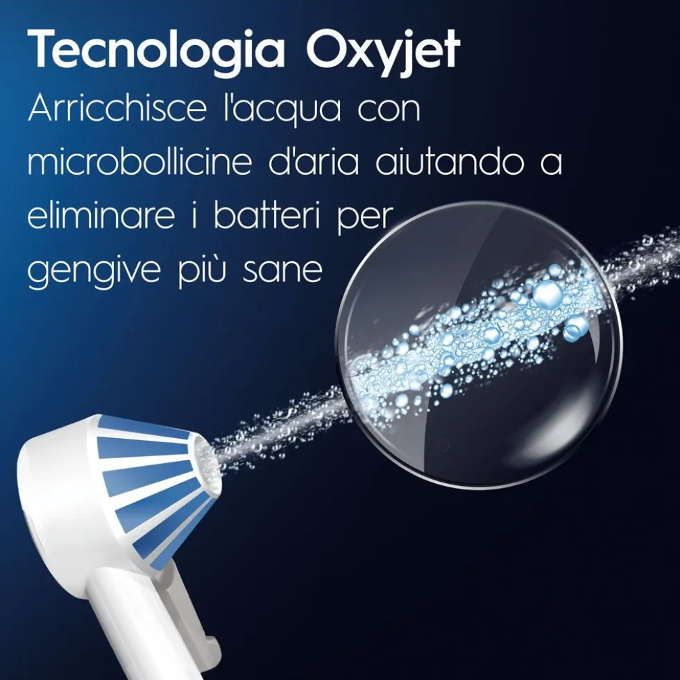 Oral B Spazzolino El. + Idropulsore Oxyjet 8800 Osc/Min 20.000 Puls/Min