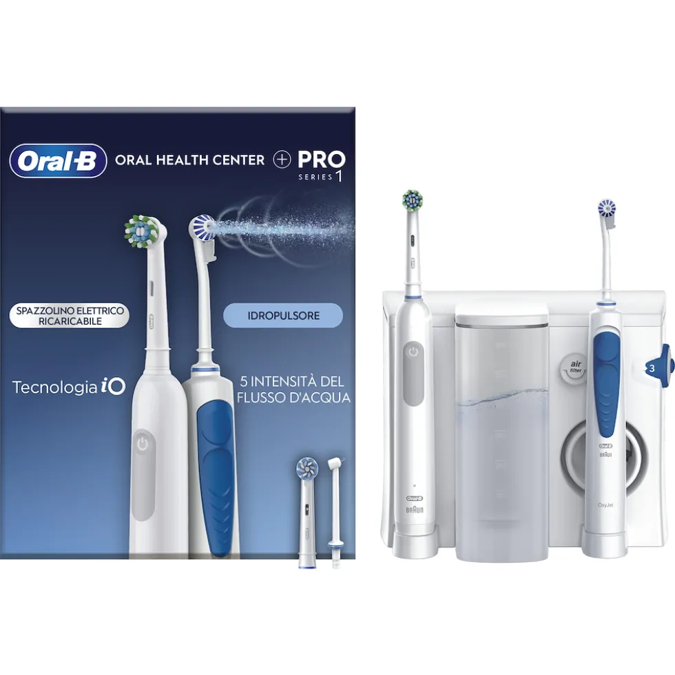 Oral B Spazzolino El. + Idropulsore Oxyjet 8800 Osc/Min 20.000 Puls/Min