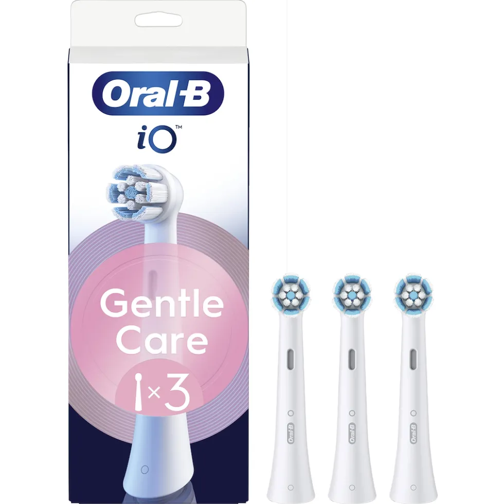 Oral B testine di ricambio iO Gentle Care per gengive sensibili, 3pz