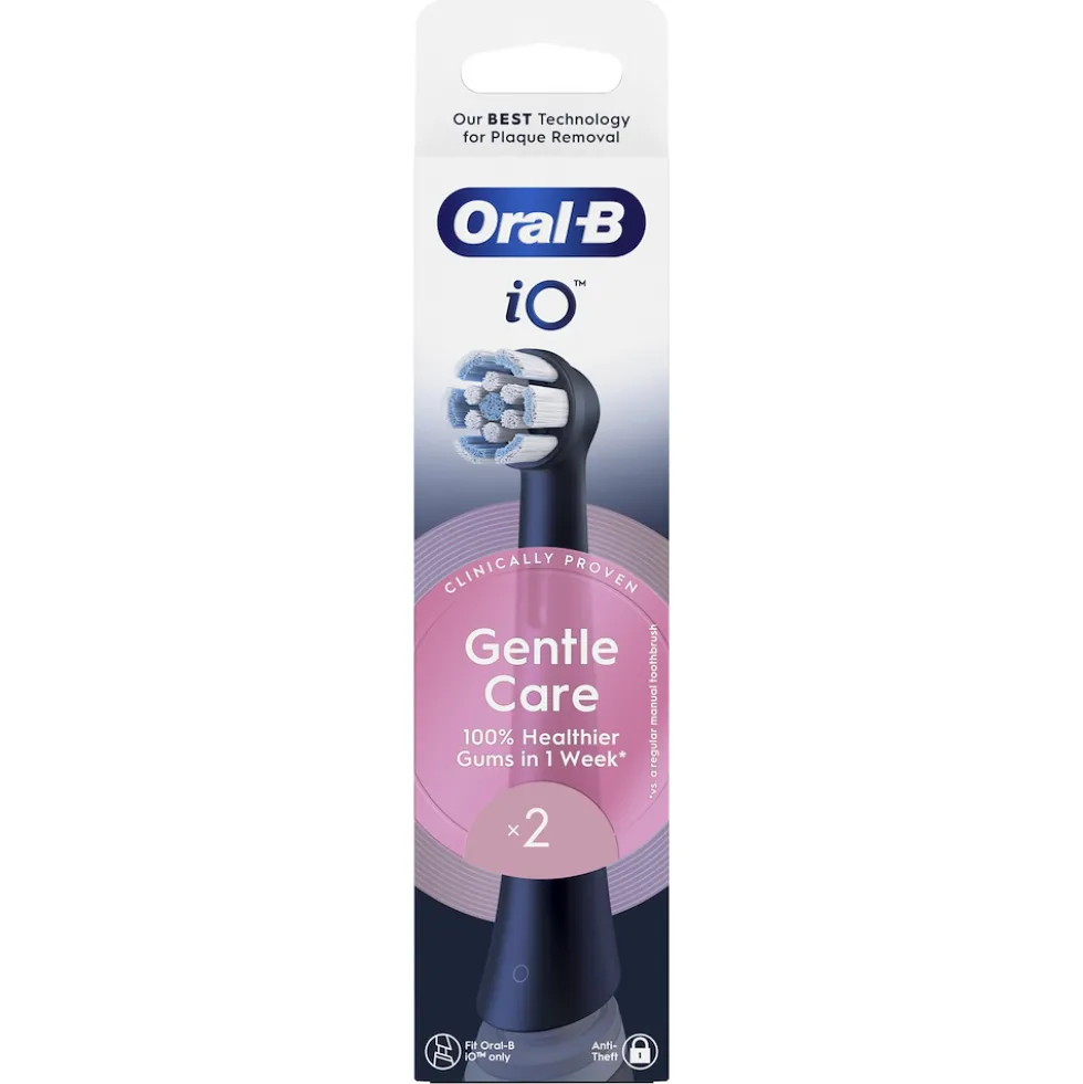 Oral B testine di ricambio iO Gentle Care nere per gengive sensibili