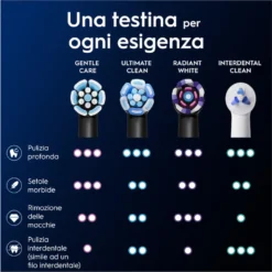 Oral B testine di ricambio iO Gentle Care nere per gengive sensibili
