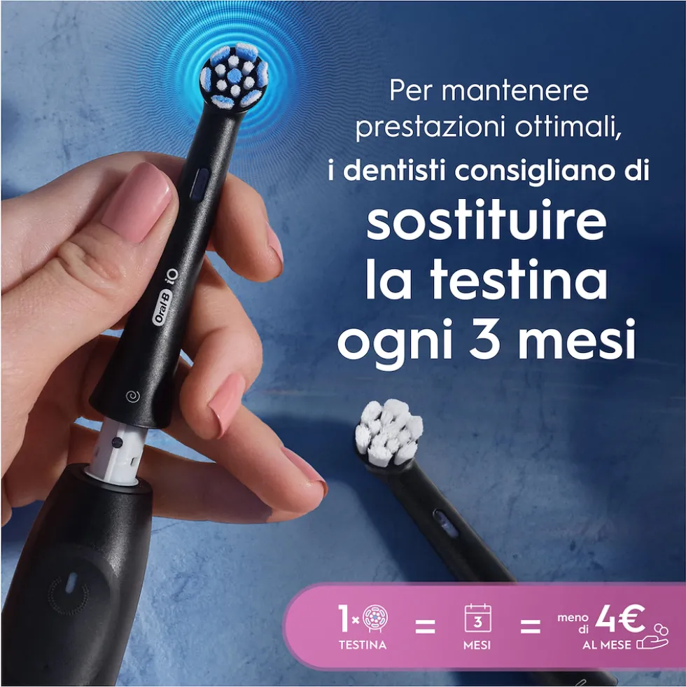Oral B testine di ricambio iO Gentle Care nere per gengive sensibili