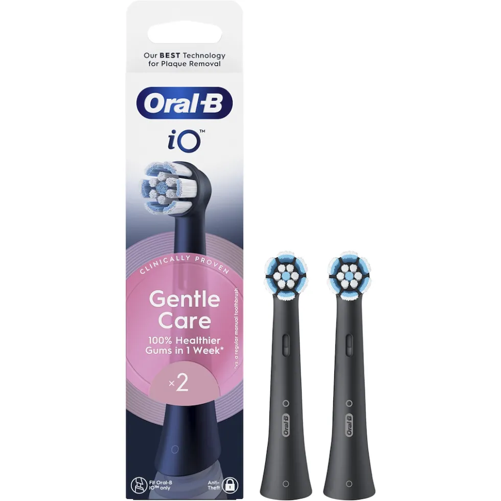 Oral B testine di ricambio iO Gentle Care nere per gengive sensibili