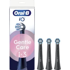 Oral-B testine iO Gentle Care nere per gengive sensibili, 3 pezzi