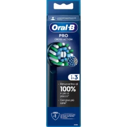 Oral-B testine Pro Cross Action nere, 3 pezzi con setole a X
