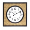 Orologio C/Cornice Quadrata - Rattan