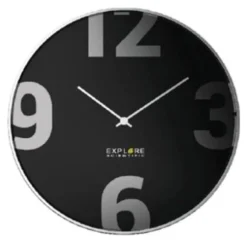 Orologio da parete Explore Scientific RAC1002 Chic Black e Silver