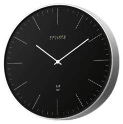 Orologio da parete Explore Scientific RAC1001 No Numbers Black e Silve